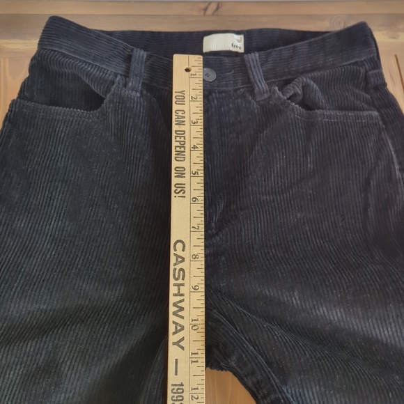 Aritzia Wilfred Free Black High Rise Corduroy Straight Leg Pants - Picture 8 of 12